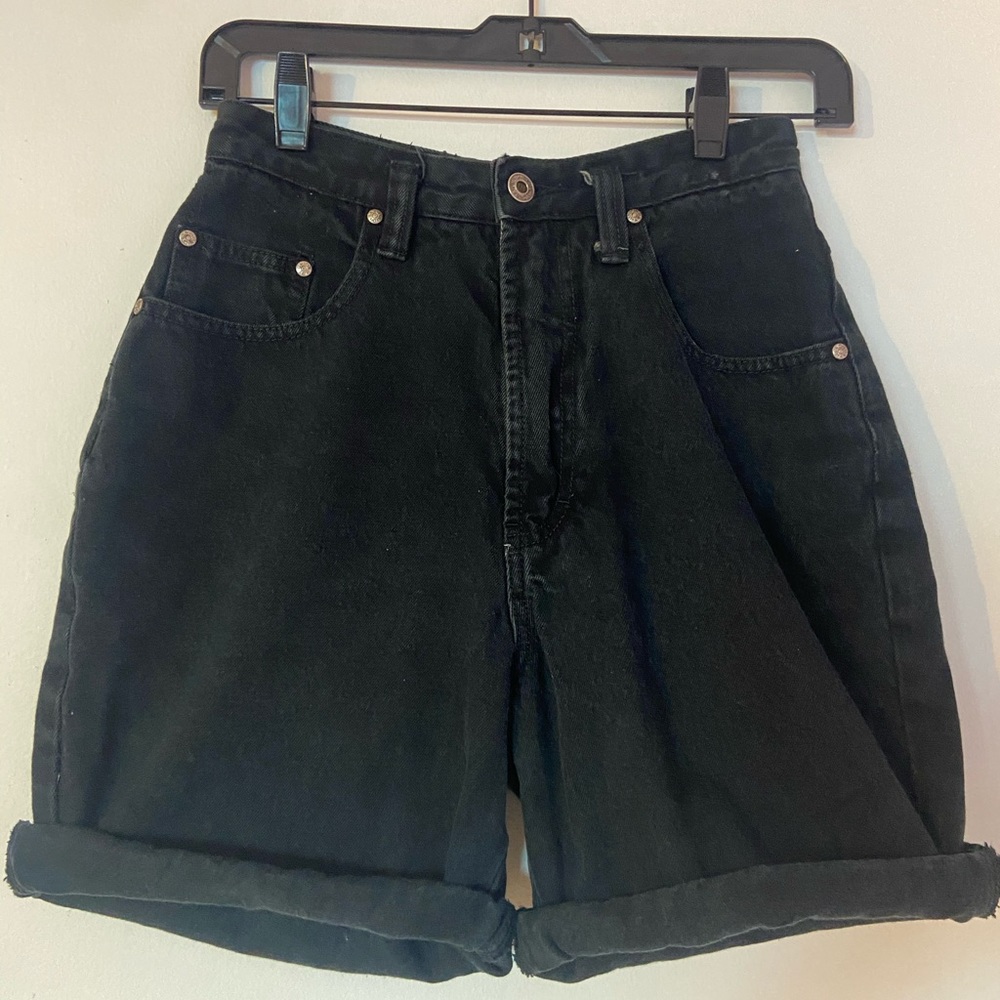 High waisted black shorts
